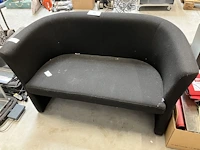 Zwarte stoffen zetel - afbeelding 2 van  2