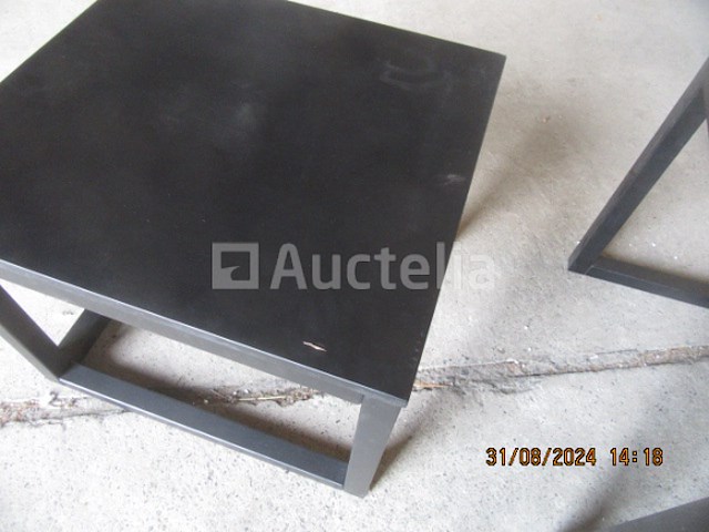 Zwarte tafel met 2 kleine tafelverlengingen - afbeelding 3 van  4