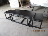 Zwarte tafel met 2 kleine tafelverlengingen - afbeelding 4 van  4