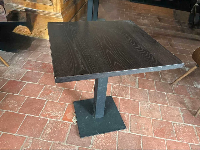 Zwarte vierkantige tafel (9x) - afbeelding 1 van  2