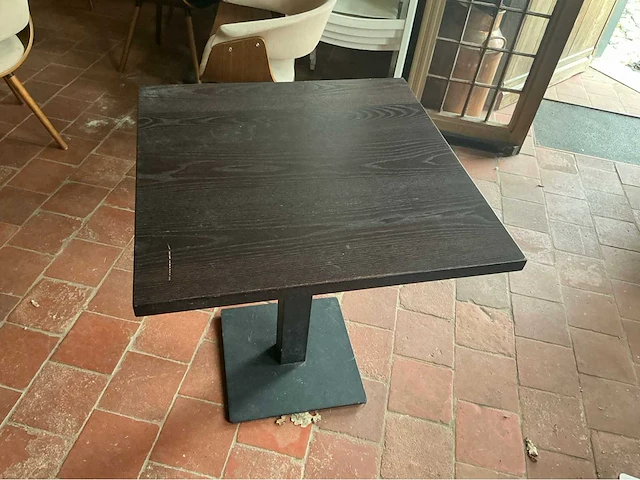 Zwarte vierkantige tafel (9x) - afbeelding 2 van  2