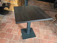 Zwarte vierkantige tafel (9x) - afbeelding 1 van  2