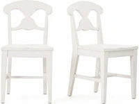 Zweedse distressed effect stoelen - wit (x6) - afbeelding 2 van  8