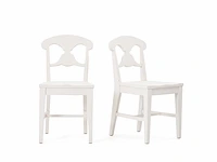 Zweedse distressed effect stoelen - wit (x6) - afbeelding 3 van  8