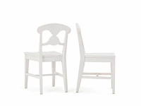 Zweedse distressed effect stoelen - wit (x6) - afbeelding 4 van  8