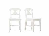 Zweedse distressed effect stoelen - wit (x6) - afbeelding 6 van  8