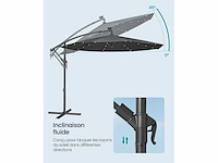 Zweefparasol - led - grijs - afbeelding 5 van  7