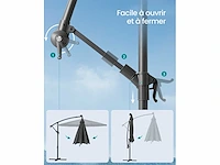 Zweefparasol - led - grijs - afbeelding 6 van  7