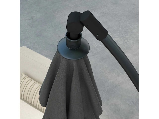 Zweefparasol, incl. kruisvoet, 293 x 293 x 260 cm, grijs - afbeelding 6 van  7