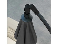 Zweefparasol, incl. kruisvoet, 293 x 293 x 260 cm, grijs - afbeelding 6 van  7