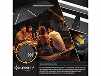 Zweefparasol met led en voet 300 cm x 300 cm - afbeelding 3 van  8