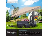Zweefparasol xl 300 x 300 cm incl. draaibare tuinparasol - afbeelding 5 van  7