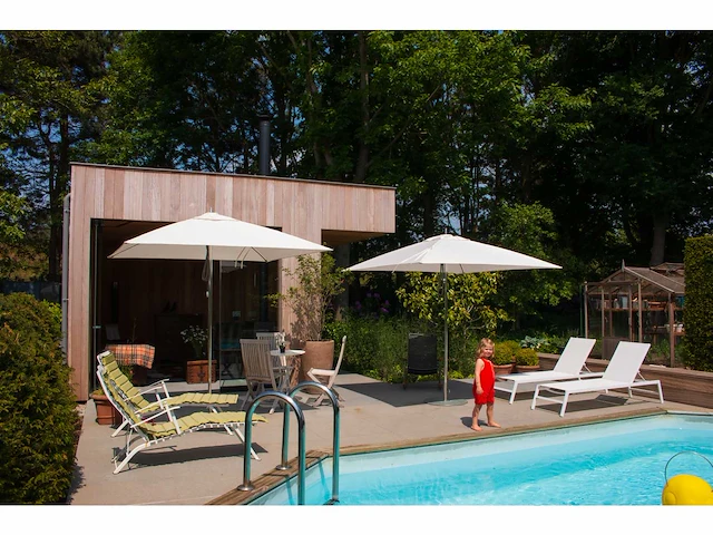 Zwembad oblong 390 x 620*133 cm met exotische afdekrand - afbeelding 4 van  4