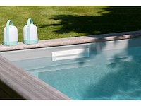 Zwembad quartoo 390 x 820*146 cm met exotische afdekrand