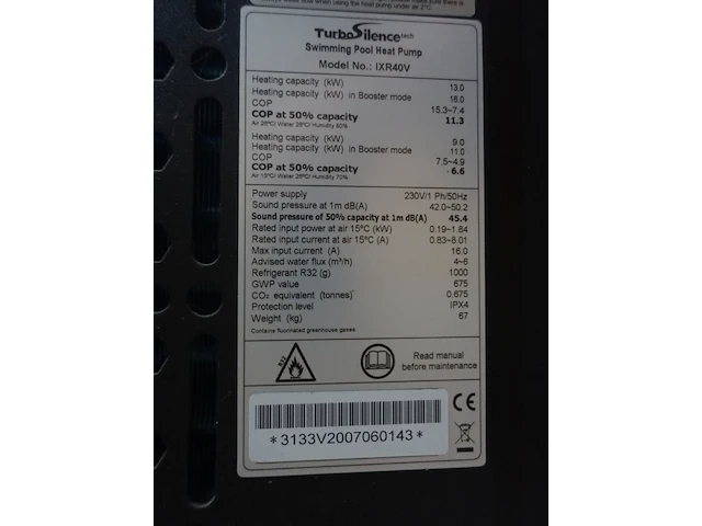 Zwembad warmtepomp turbo silence - afbeelding 4 van  5