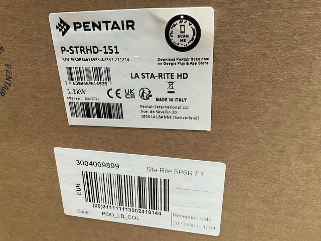 Zwembadpomp pentair type p-strhd-151 - afbeelding 1 van  4