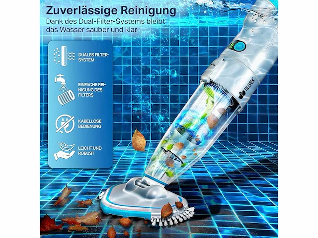 Zwembadstofzuiger met batterij - afbeelding 4 van  8