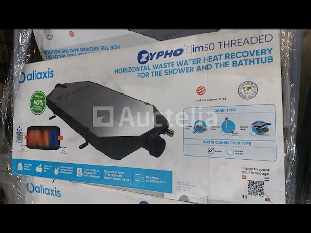 Zypho slim 50 horizontal water drain heat recovery / douchewarmteterugwinningsysteem (nr. 15-10) - afbeelding 2 van  5