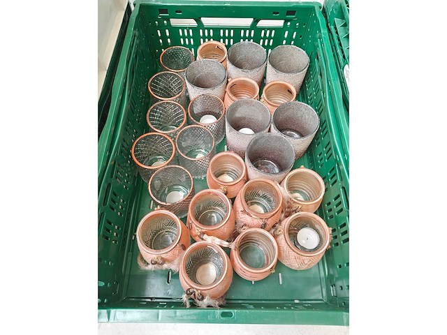 - decoratie: partij kaarshouders (40x) - afbeelding 3 van  3