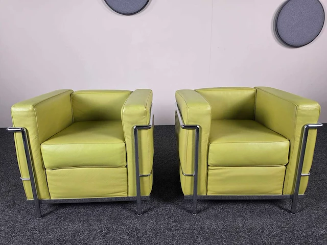 - lc2 replica - loungezetel - fauteuil (2x) - afbeelding 2 van  9