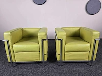 - lc2 replica - loungezetel - fauteuil (2x) - afbeelding 2 van  9