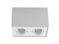 [00339] gu10 surface-mounted spot fixture, dual sockets, white, tiltable - afbeelding 3 van  6