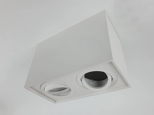 [00339] gu10 surface-mounted spot fixture, dual sockets, white, tiltable - afbeelding 4 van  6