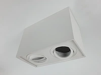 [00339] gu10 surface-mounted spot fixture, dual sockets, white, tiltable - afbeelding 4 van  6