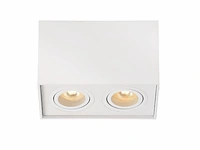 [00339] gu10 surface-mounted spot fixture, dual sockets, white, tiltable - afbeelding 2 van  6