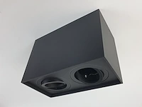 [00345] gu10 surface-mounted spot fixture, dual sockets, black, tiltable - afbeelding 3 van  7