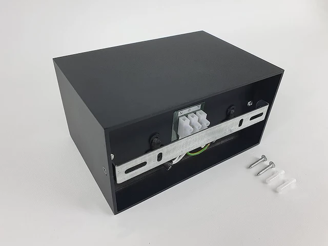 [00345] gu10 surface-mounted spot fixture, dual sockets, black, tiltable - afbeelding 6 van  7
