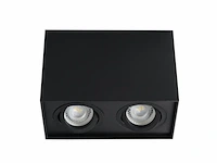 [00345] gu10 surface-mounted spot fixture, dual sockets, black, tiltable - afbeelding 2 van  7