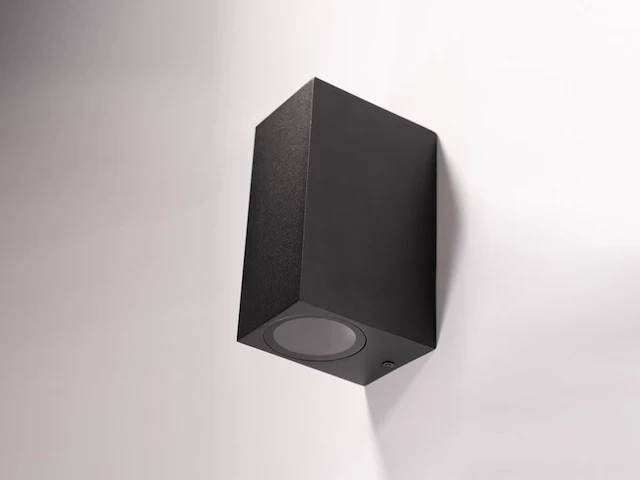 [00704] rectangular wall light gu10 double socket black waterproof - afbeelding 6 van  8