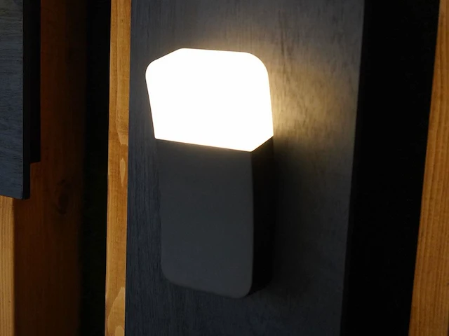 [00724] 9.5w led wall lamp curved sand black warm white waterproof - afbeelding 4 van  7