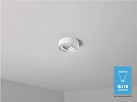 [00841] gu10 recessed fixture, white, tiltable, with lamp holder - afbeelding 2 van  5
