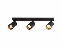 [00848] gu10 surface-mounted spot fixture triple cylinder sand black rotatable