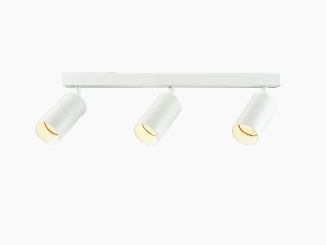 [00849] gu10 surface-mounted spot fixture triple cylinder sand white rotatable - afbeelding 1 van  5