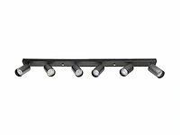 [00852] gu10 surface-mounted spotlight fixture 6 cylinders sand black rotatable - afbeelding 3 van  4