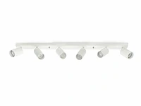 [00853] gu10 surface-mounted spotlight fixture 6 cylinders sand white rotatable - afbeelding 2 van  4
