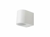 [00879] modern semi-circular wall light gu10 socket sand white waterproof - afbeelding 2 van  3