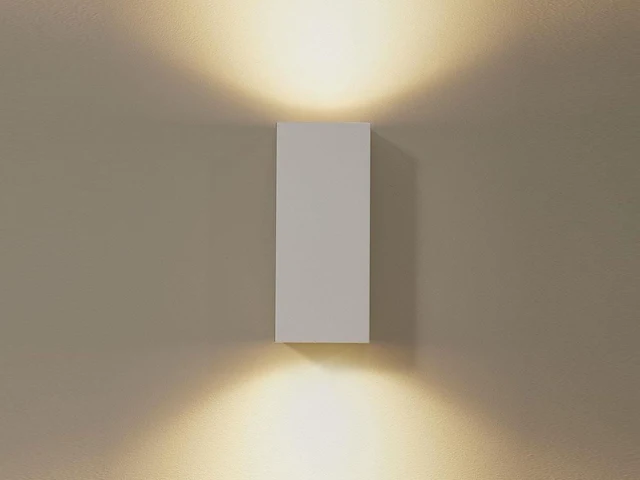 [00884] rectangular wall light gu10 double socket white waterproof - afbeelding 8 van  9