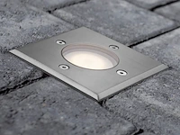 [00889] gu10 ground spotlight square satin nickel