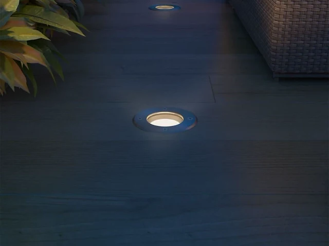 [00891] gu10 ground spotlight round satin nickel - afbeelding 3 van  6