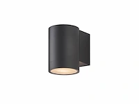 [00892] cylinder wall light gu10 socket sand black waterproof