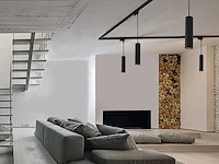 [00896] gu10 track spot decorative pendant lamp cylinder 24cm sand black - afbeelding 6 van  8