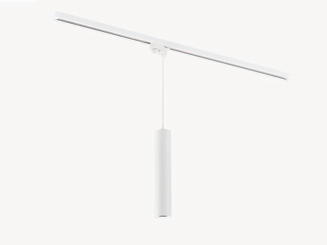 [00897] gu10 track spot decorative pendant lamp cylinder 24cm sand white - afbeelding 1 van  6