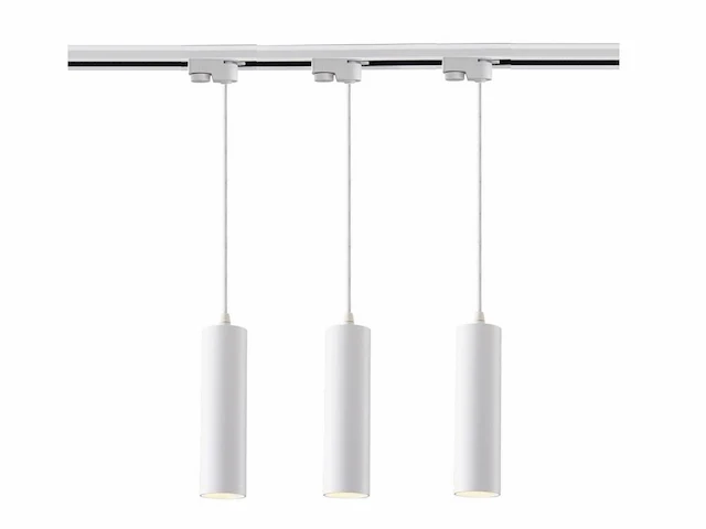[00897] gu10 track spot decorative pendant lamp cylinder 24cm sand white - afbeelding 3 van  6