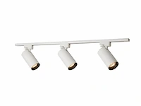 [00902] gu10 track spotlight fixture cylinder sand white with black ring rotatable - afbeelding 4 van  8