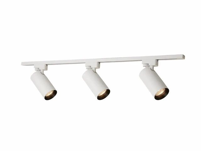 [00902] gu10 track spotlight fixture cylinder sand white with black ring rotatable - afbeelding 4 van  8