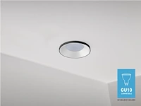 [00909] gu10 recessed fixture white and black with lamp holder - afbeelding 2 van  3